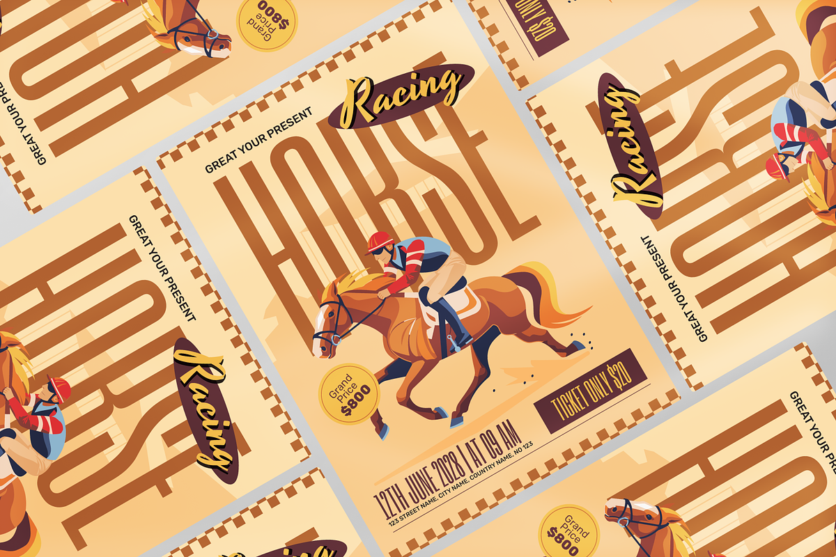 Horse Race Flyer, a Flyer Template by Annora Studio (Photo 3 of 5)