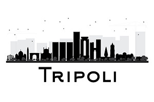 Tripoli City Skyline Silhouette