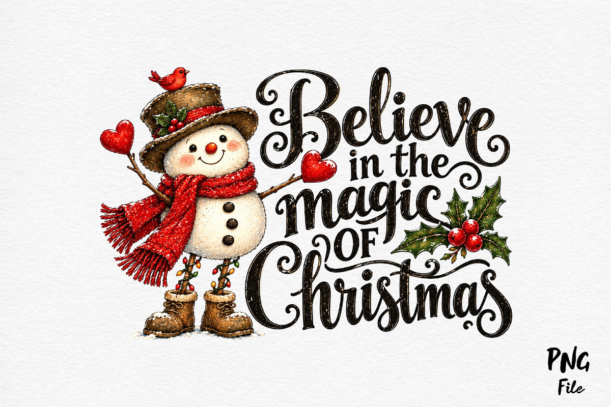 Believe In The Magic Of Christmas, a Seasonal Illustration by Craft Nest (Photo 1 of 6)