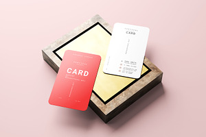 Rounded Corner Visiting Card Mockups