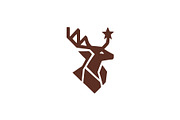 Geometric Star Deer Logo, a Branding & Logo Template by Vectorium Studio (Thumbnail 1 of 2)
