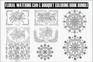 Floral  Bouquet Coloring Book, a Graphic by balal