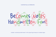 Becomes Notes Handwritten Font, a Handwritten Font by alphArtype (Thumbnail 2 of 11)