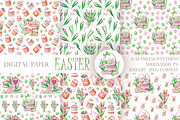 Easter watercolor set. Happy Easter!, an Illustration by SabinaWatercolorArt (Thumbnail 5 of 16)
