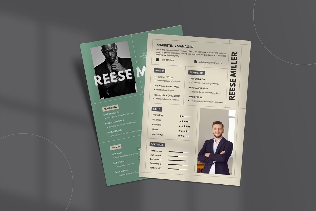 Resume Kit Minimalist Canva Template, a Resume Template by Brandearth RRGraph (Photo 6 of 11)