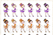 Cheerleader Hand Drawn Clipart, a Sport Illustration by Masha  Studio (Thumbnail 8 of 13)