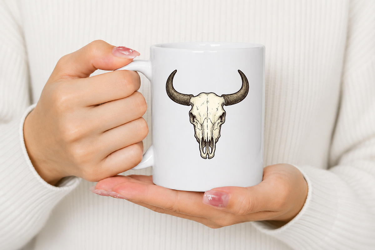 Rustic Cowboy Skull Sublimation PNG, a Seasonal Illustration by Canvas Craft (Photo 5 of 6)
