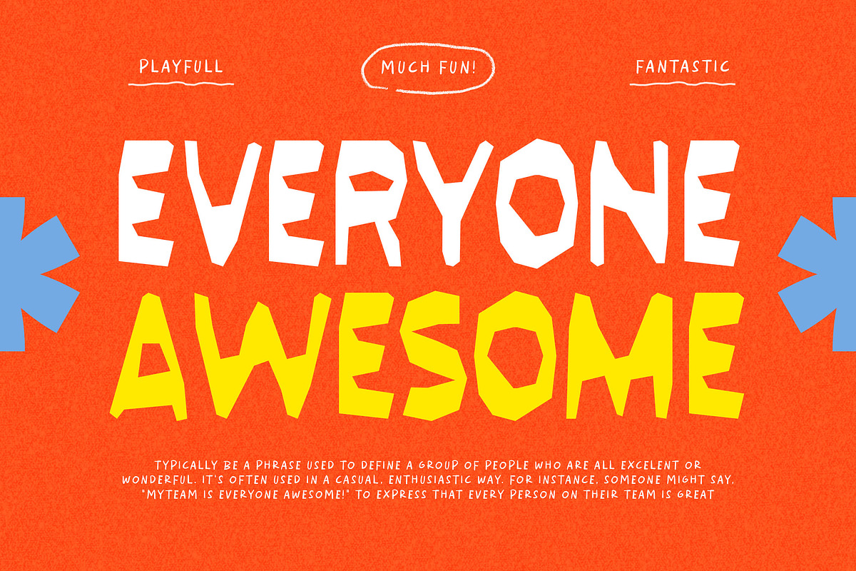 Auhsome - Papercut Craft Font, a Sans Serif Font by Typia Nesia (Photo 5 of 14)