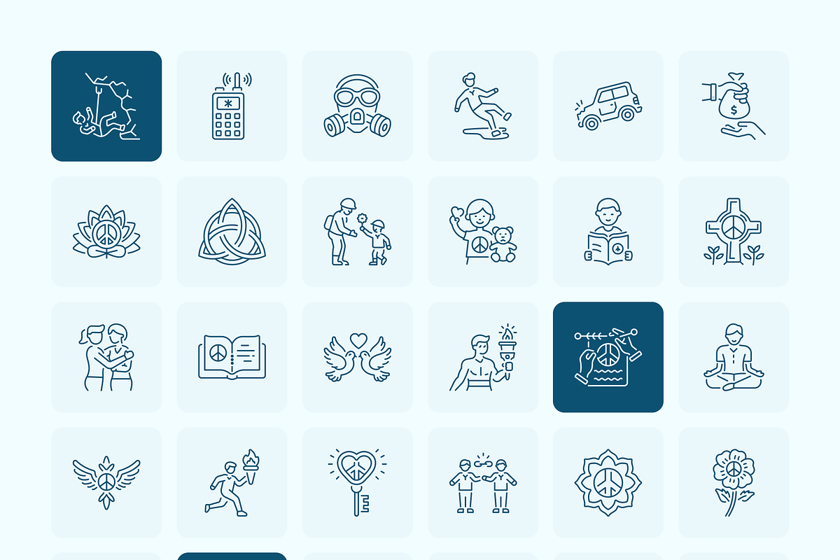 630 Peace and Protection Icon, an Outline Icon by Prosymbols (Photo 12 of 15)