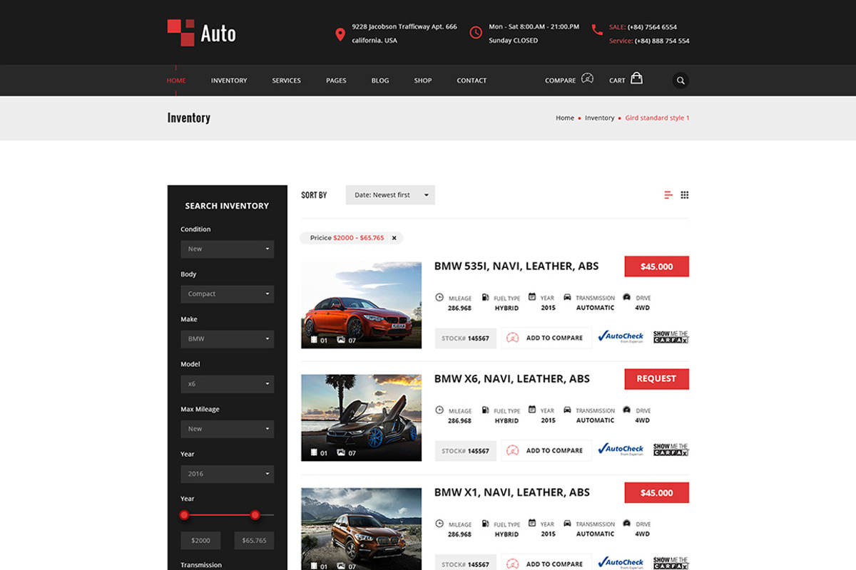 Auto - Modern car rental service PSD, a Websites & App Template by Knighthemes (Photo 5 of 11)
