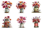 Whimsical Spring Mason Jar Clipart, an Illustration by CreationArt (Thumbnail 3 of 6)