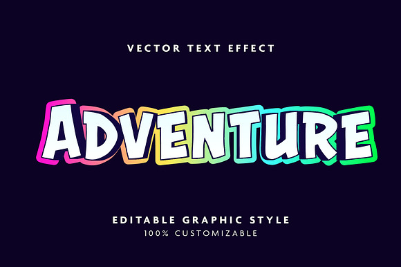Rainbow Playful Cartoon Text Effect preview 3