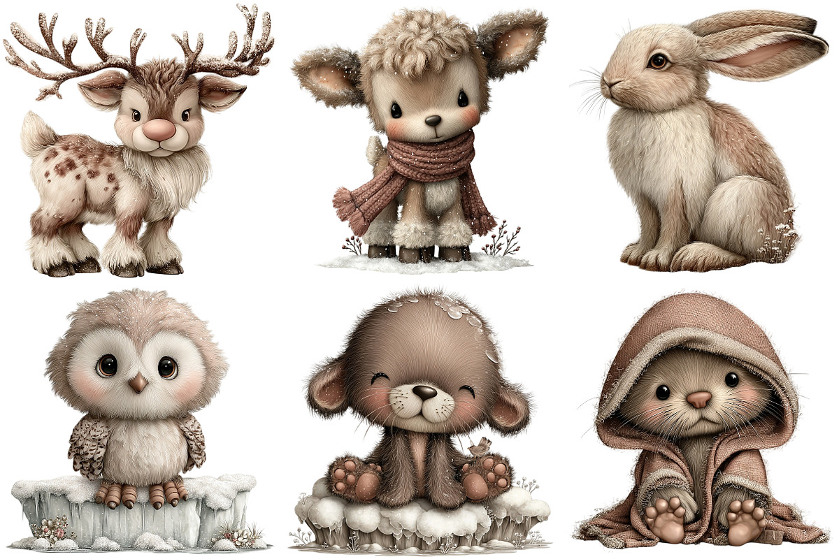 Arctic Animals Clipart, an Illustration by Craft Nest (Photo 9 of 9)