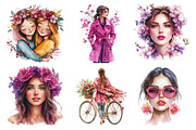 Watercolor Magenta Spring Friend PNG, an Illustration by SinaCreation (Thumbnail 5 of 5)