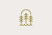 Pine Forest Arch Line Art Logo, a Branding & Logo Template by Signatoro (Thumbnail 3 of 3)