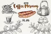 Watercolor Coffee Element, a Food Illustration by Graphobia (Thumbnail 2 of 10)
