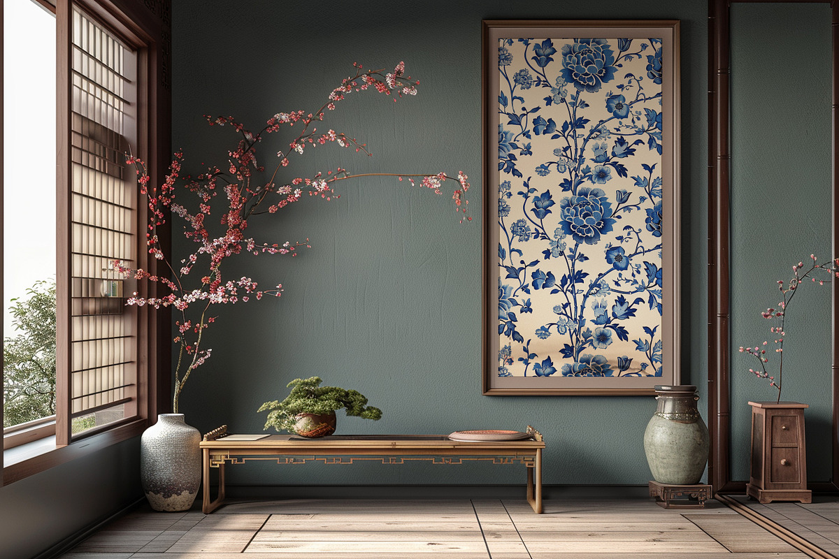 Chinoserie Floral Seamless Pattern, a Pattern Graphic by Olya Creative (Photo 8 of 8)
