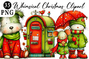 Whimsical Christmas Watercolor Clipa, an Illustration by Daily.Designs (Thumbnail 1 of 5)