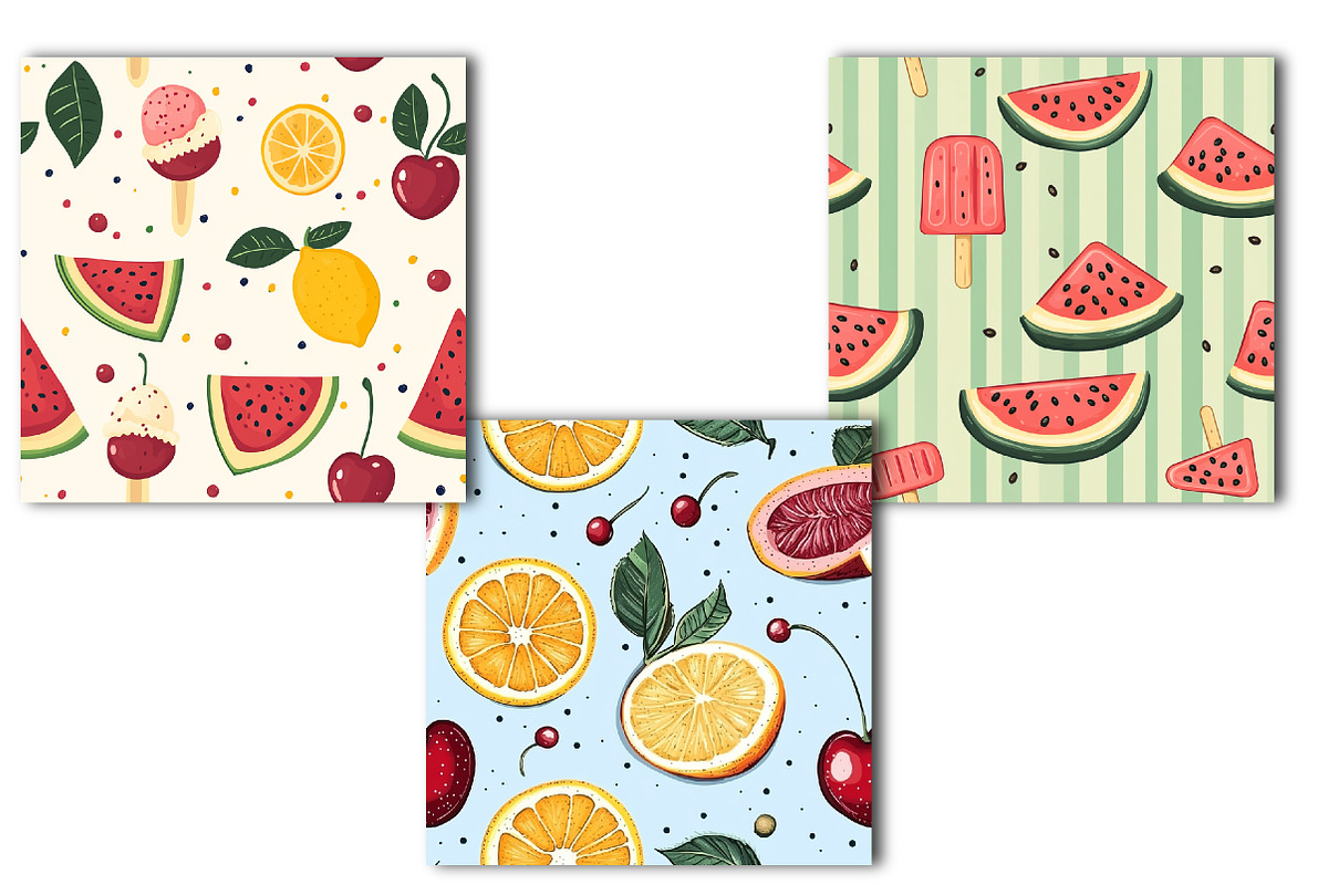 Hand-Drawn Summer Pattern Bundle, an Illustration by OK Design (Photo 2 of 4)