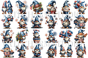 Patriotic Gnomes PNG Set, a Decorative Illustration by Pati Charm Studio (Thumbnail 2 of 8)
