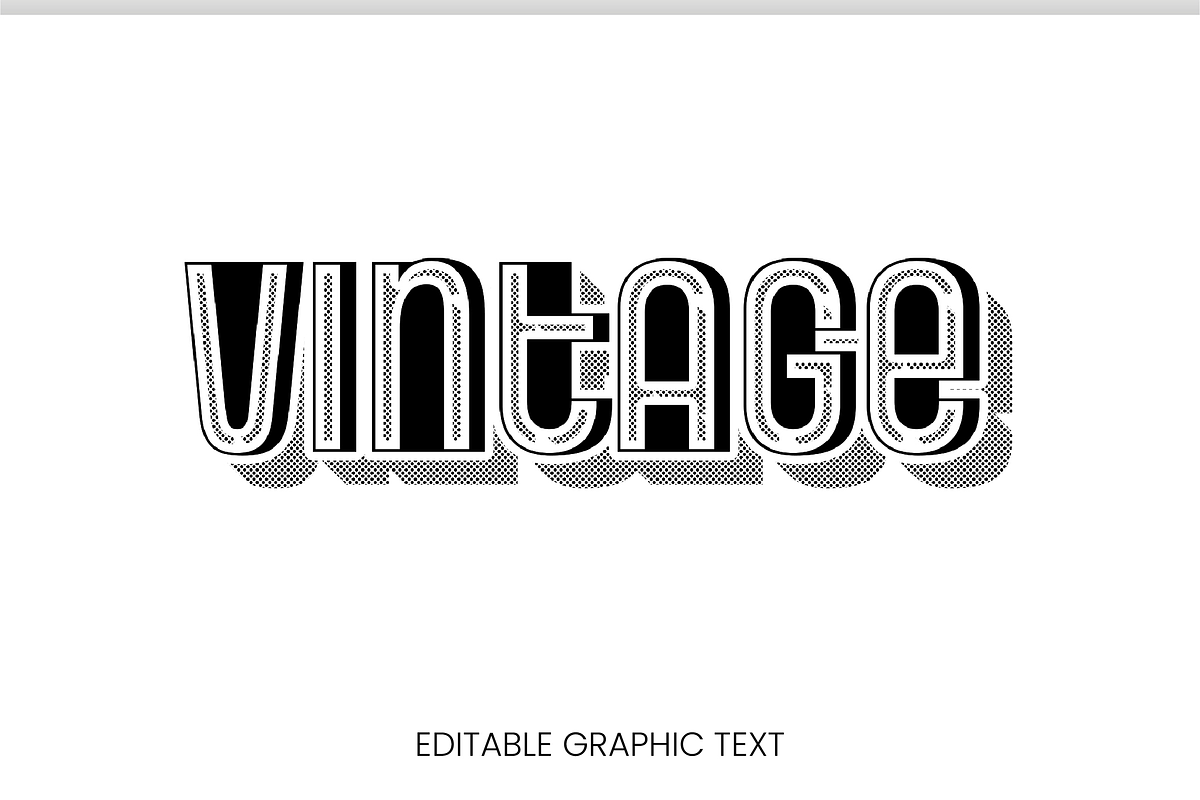 Classic Vintage Halftone Text Effect preview 2