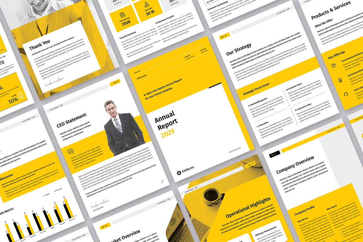 Annual Report, a Brochure Template by Orcshape Studio (Photo 2 of 12)