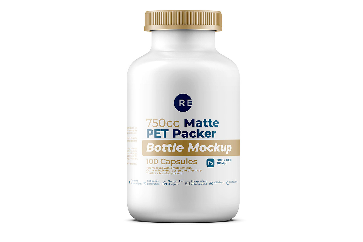 Pills Bottle Mockup, a Packaging Mockup by Reformer Mockup (Photo 3 of 7)