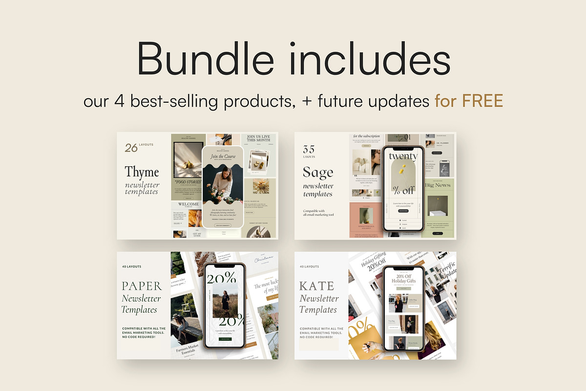 4in1 BigBundle Newsletter Templates, an Email Template by Sparrow & Snow (Photo 2 of 39)