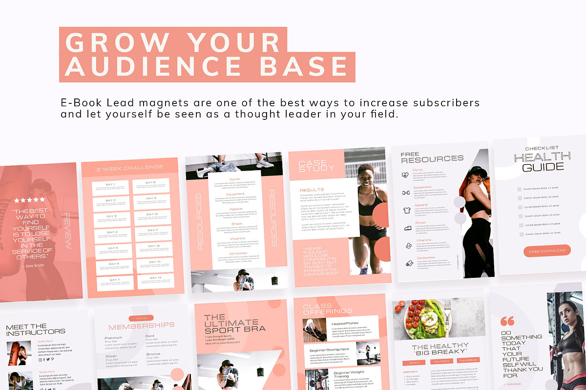 Fitness eBook Canva Template, a Magazine Template by Cultive Creative (Photo 2 of 9)