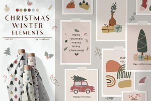 Christmas Winter Abstract Vol.1