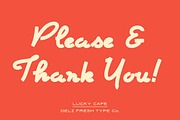 Lucky Cafe: A Retro Script Font, a Script Font by DeliFreshTypeCo. (Thumbnail 5 of 6)