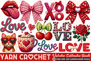 Faux Yarn Valentine’s Day Png Bundle, a Seasonal Illustration by RobertsArt (Thumbnail 1 of 6)