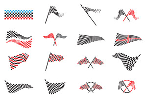 Race flag star and finish logo, a Branding & Logo Template by LOGOCREATIVE