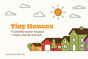 Tiny Swedish Houses, an Illustration by Mark Skitsky (Thumbnail 1 of 2)