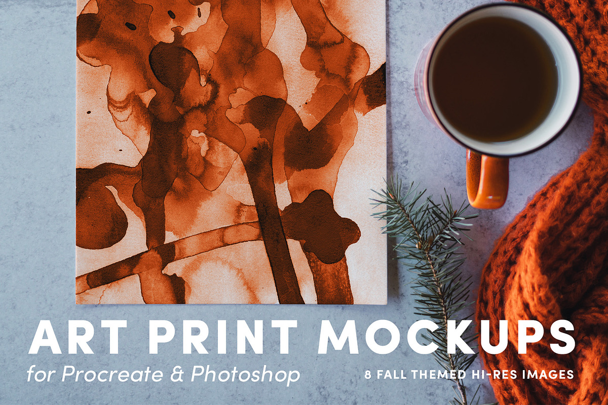 Art Print Mockups: Fall Edition, a Print Template by Sadie Lew (Photo 1 of 5)