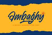 Ambaghy | A Handwritten Font, a Script Font by Colllab Studio (Thumbnail 1 of 17)
