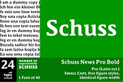 SchussNewsProBold No.24 (1 Font), a Font by typic schuss (Thumbnail 1 of 6)
