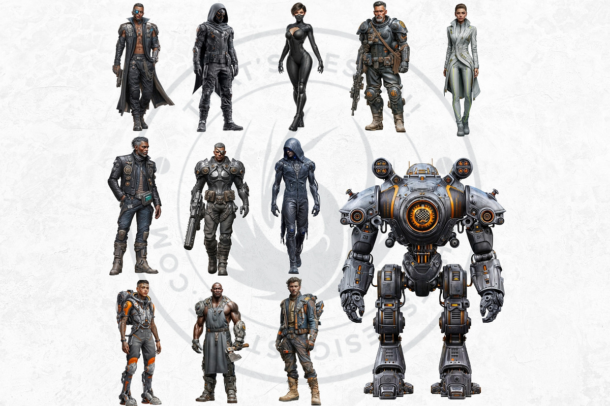 Galactic Vanguard Character Cliparts, a Person Illustration by ThatsDesignArt (Photo 10 of 15)