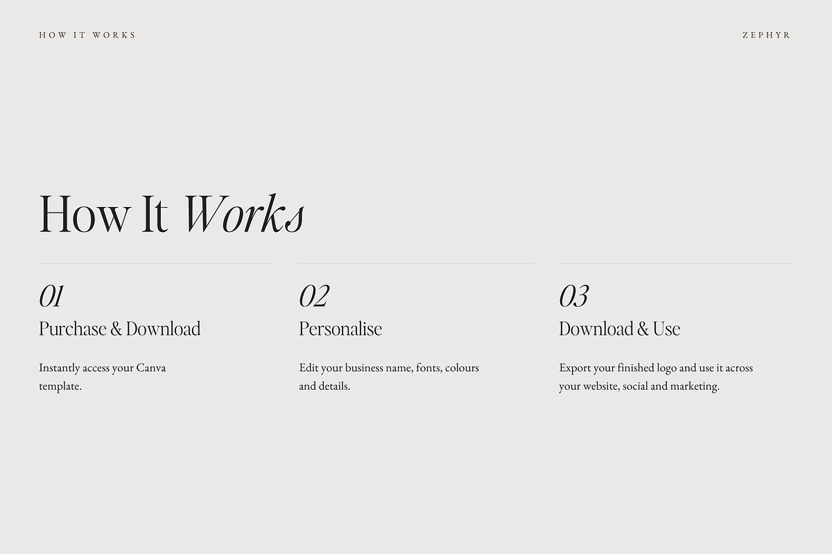 Modern Logo Set | Zephyr, a Branding & Logo Template by Adam and Grace (Photo 4 of 22)