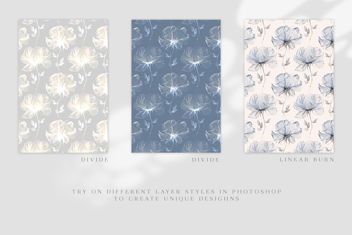 Icy Blue  - Transparent flowers, an Object Illustration by Olga Koelsch (Photo 10 of 16)