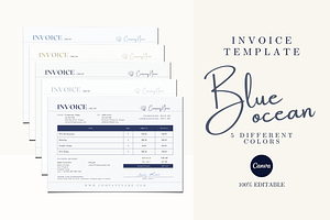 INVOICE CANVA TEMPLATE, a Print Template by The Little Lily Studio