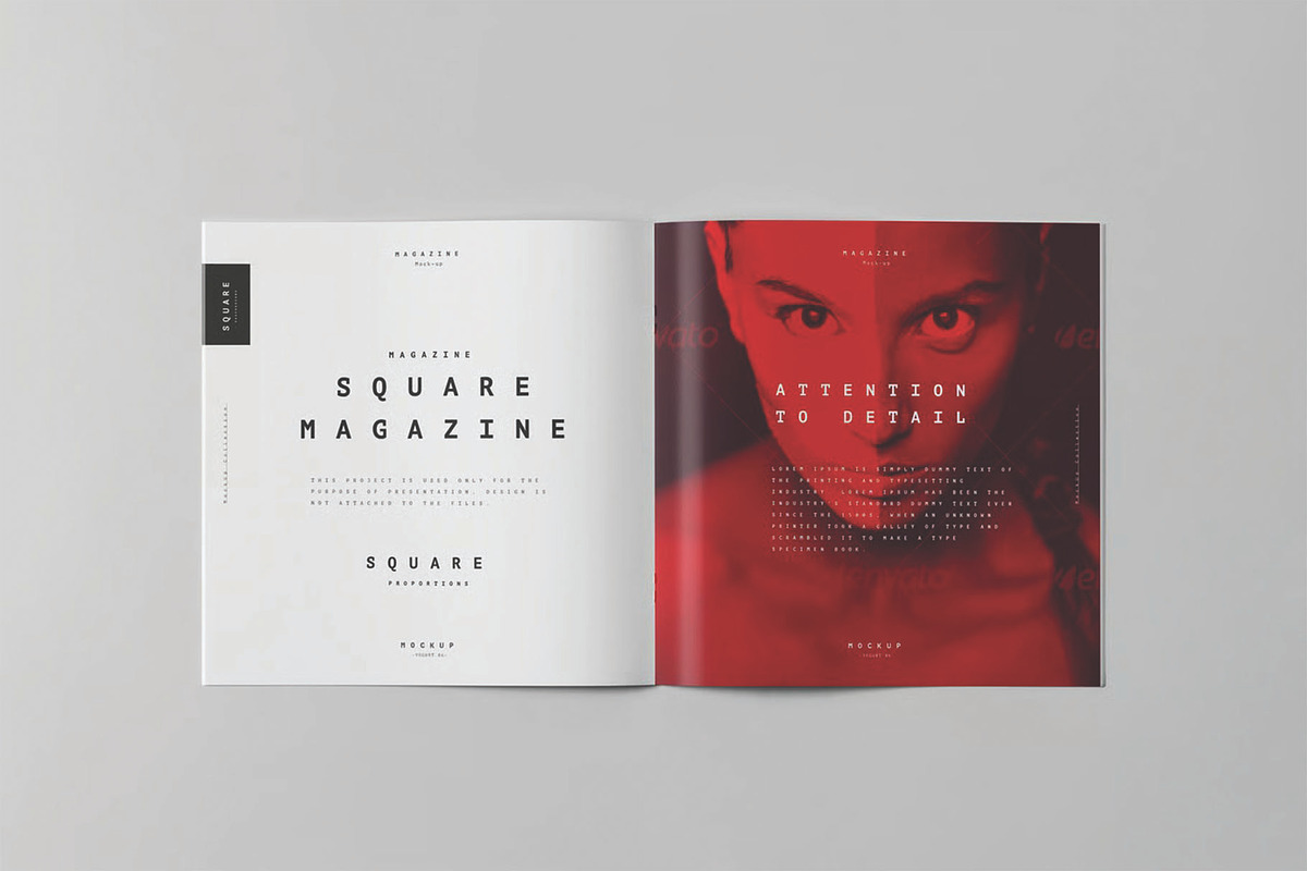 Minimalist Square Brochure Mockup, an Advertising Mockup by DesignRushMarket (Photo 6 of 11)