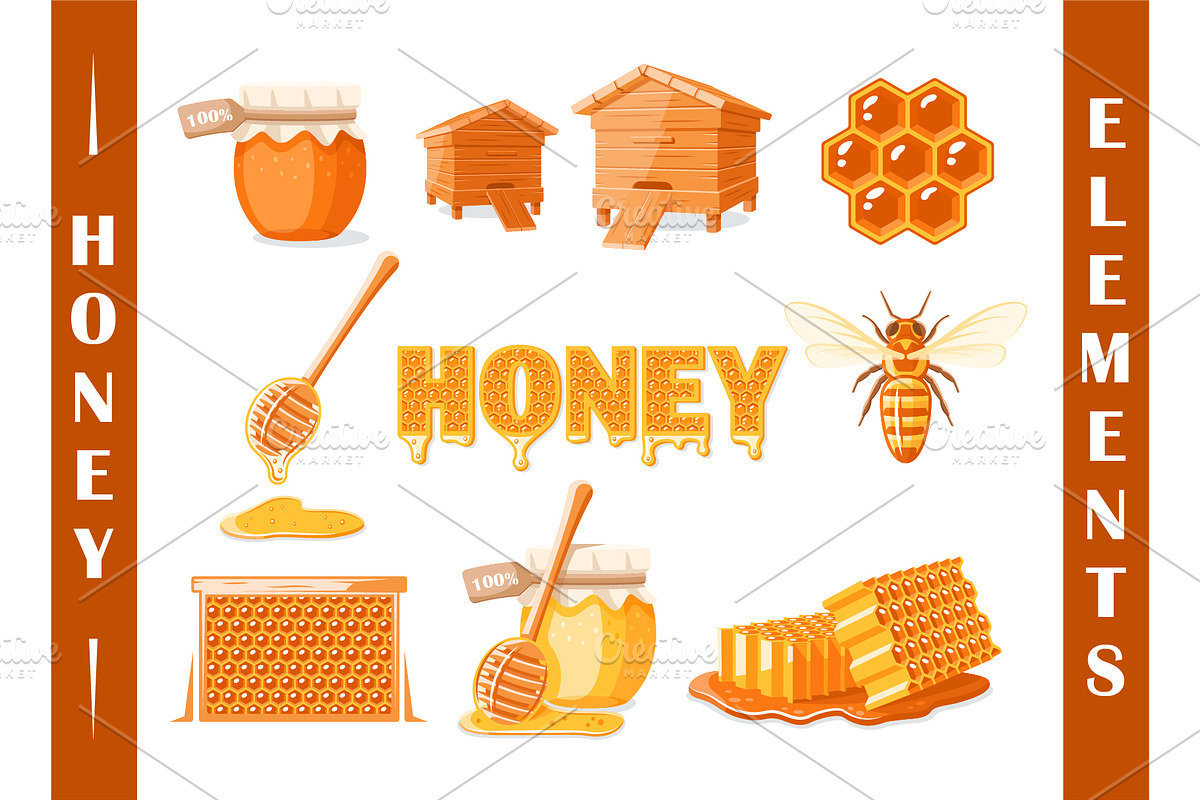 18 Modern Honey Logos Templates, a Branding & Logo Template by Art Design (Photo 4 of 11)