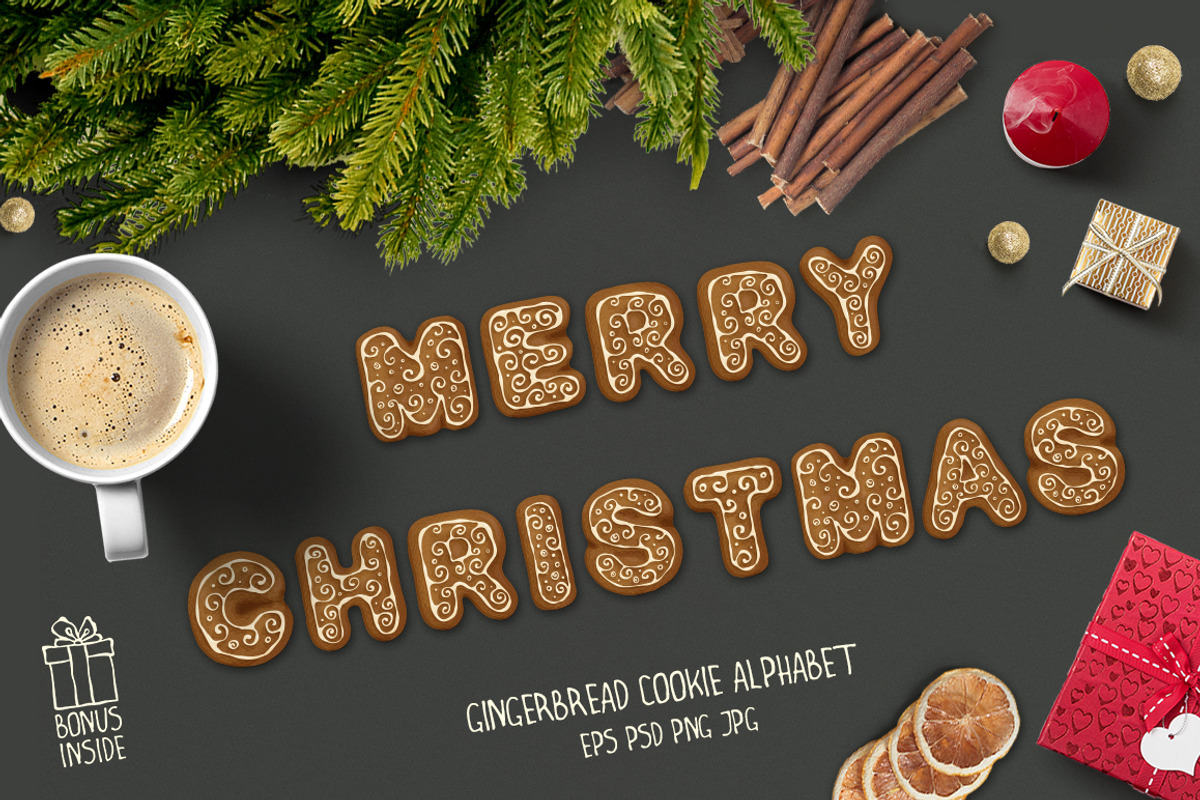 Christmas cookies alphabet, an Object Graphic by Rapapazzi (Photo 1 of 5)