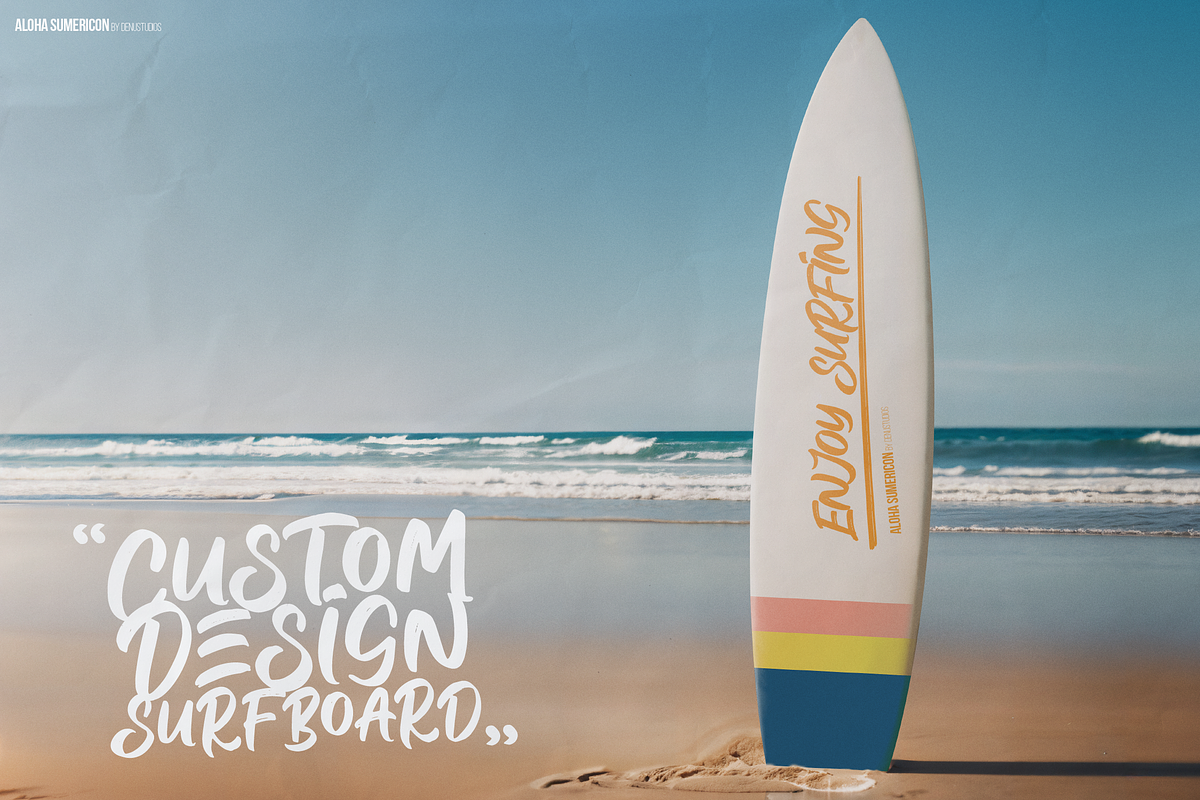 Aloha Sumericon | Hand Drawn Brush, a Handwritten Font by Denustudios (Photo 9 of 12)