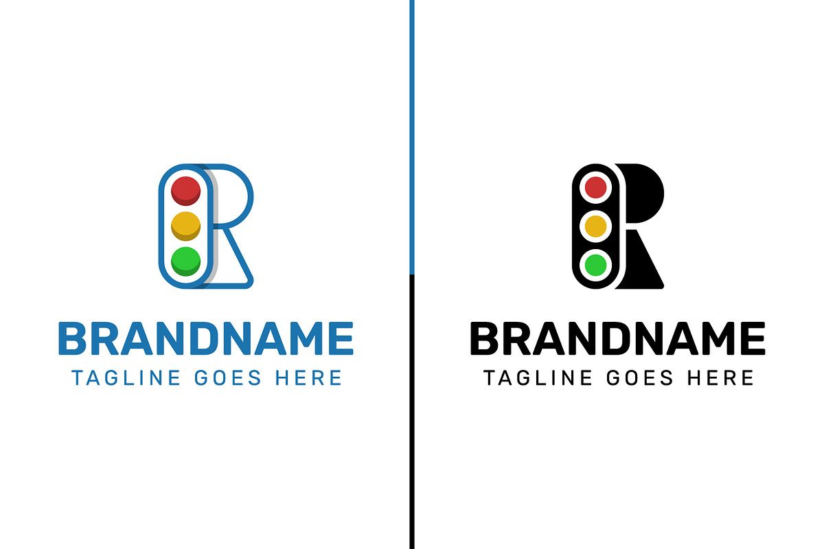 Letter R Traffic Light Logo Set, a Branding & Logo Template by Pray Art Design Studio