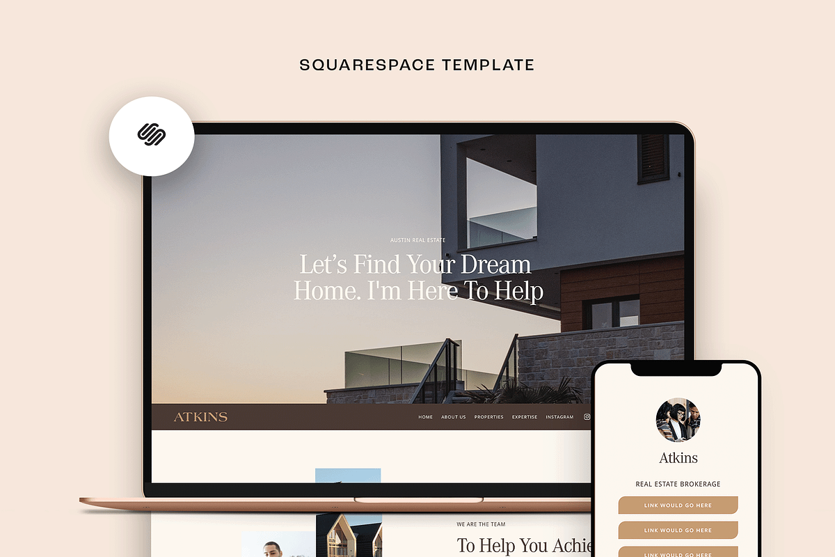 Broker Squarespace 7.1 Template, a Websites & App Template by Kseniia_Design (Photo 1 of 8)