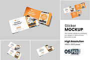 Sticker Mockup, a Product Mockup by bimockup (Thumbnail 1 of 6)