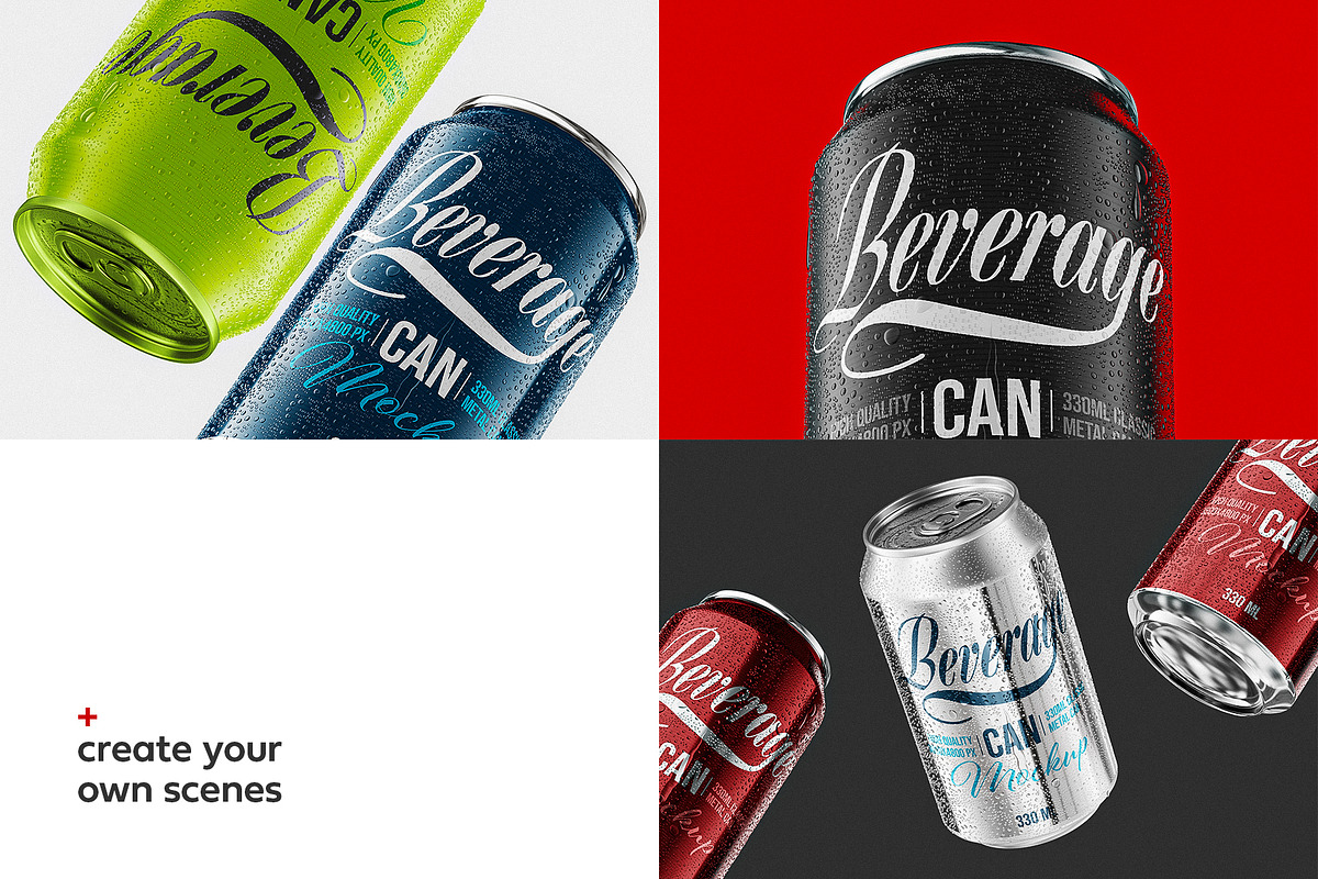 330ml Classic Can Mockup | ANIMATED, a Packaging Mockup by AY Mock-Ups (Photo 7 of 10)