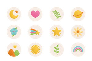 Cute Instagram Highlights Set, a Templates & Theme by studiogstock